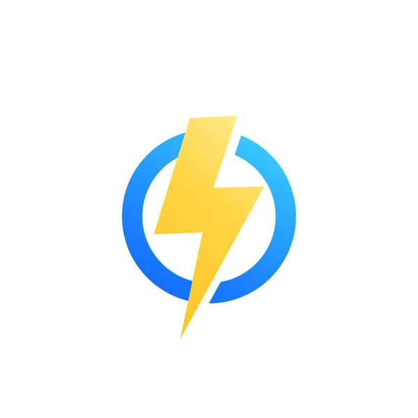 Lightning bolt icon, vector logo — Stock Vector