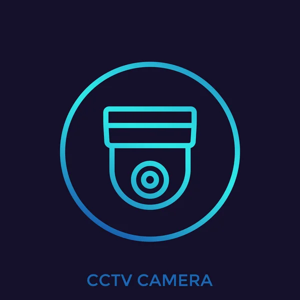 Icona della telecamera cctv, segno vettoriale — Vettoriale Stock