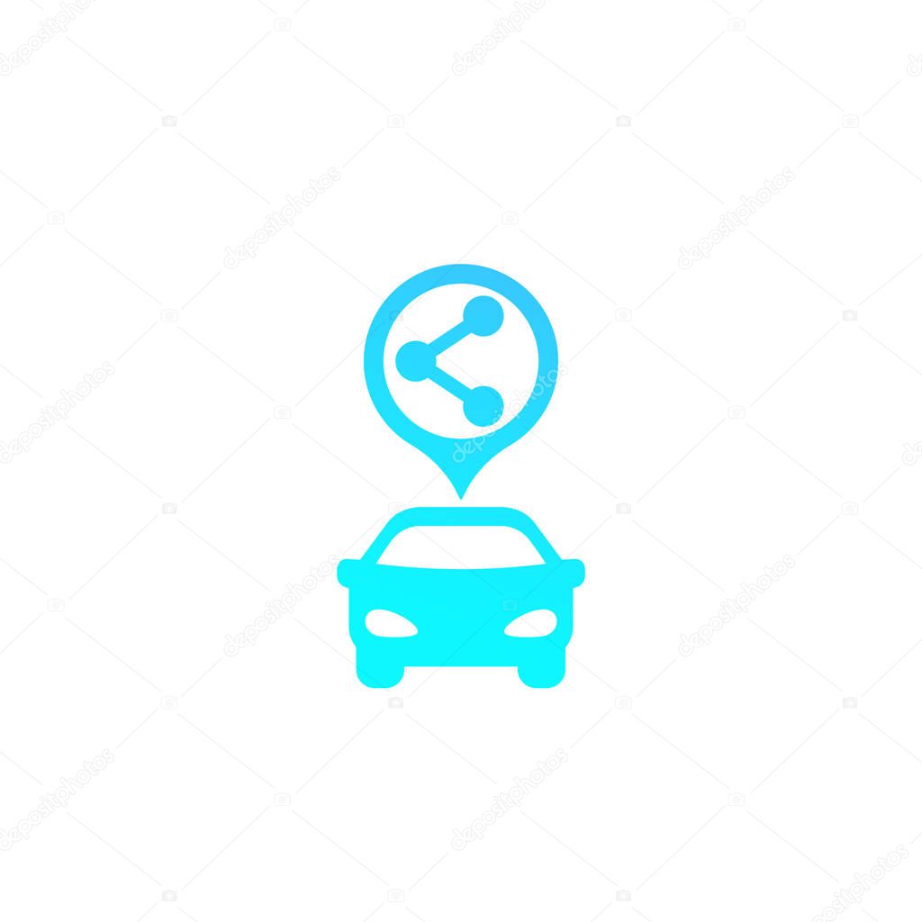 Carsharing service vector logo, icon, eps 10 file, easy to edit