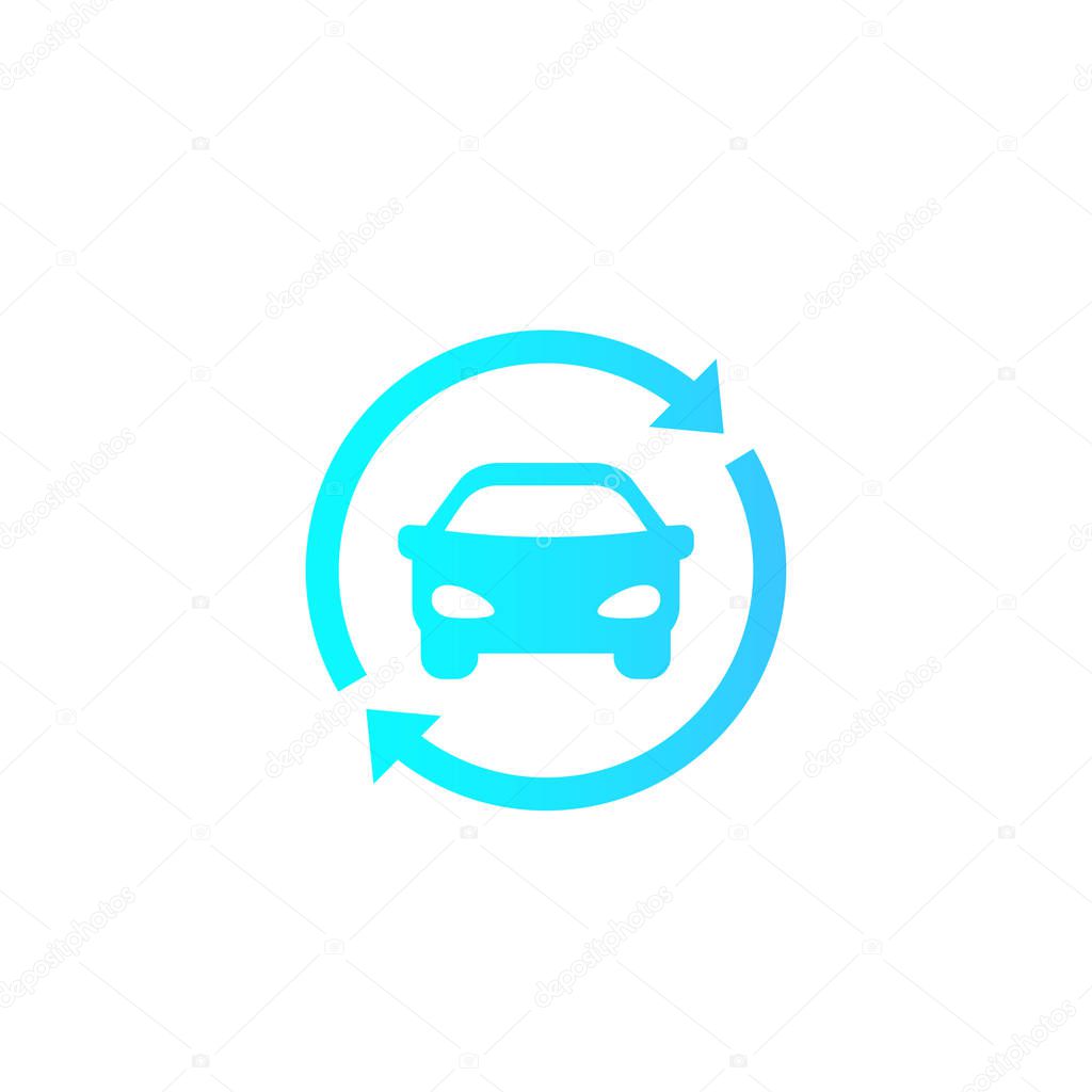 Carsharing, rental service vector logo, icon, eps 10 file, easy to edit