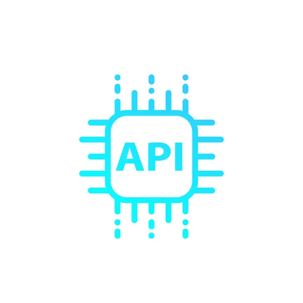 API, icono de interfaz de programación de aplicaciones — Archivo Imágenes Vectoriales
