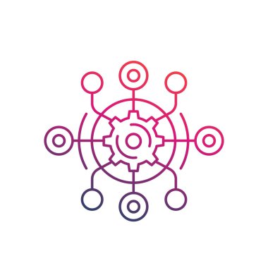 teknolojik süreç, üretim, yenilik simgesi