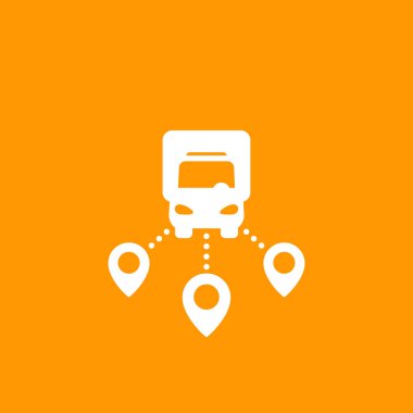 Lojistik, teslimat servisi simgesini