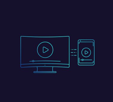 video ekran Tv ve smartphone ile yansıtma oynamak