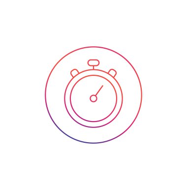 Chronometre, izole kronometre doğrusal simgesi