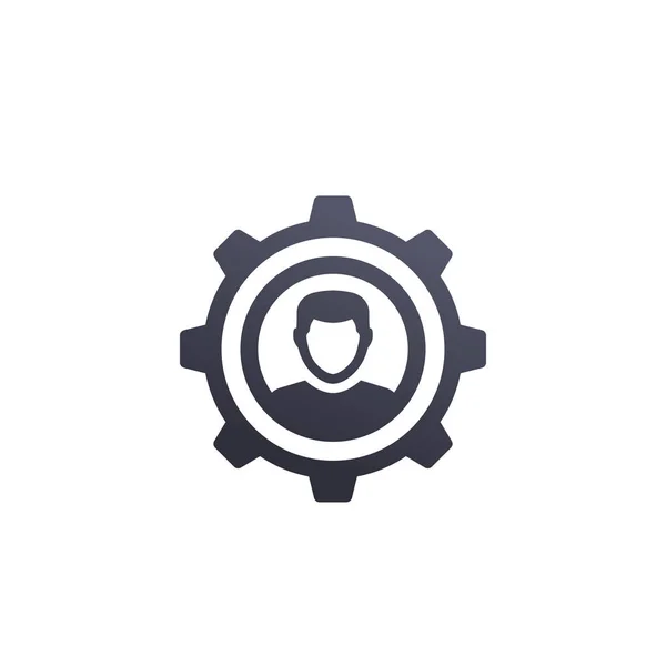 Ustawienia konta, ikona profilu konfiguracji — Wektor stockowy