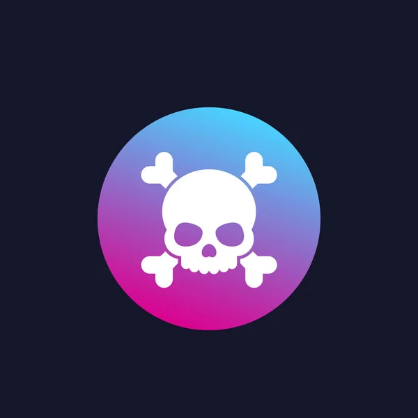 Skull trendy vector icon — Stock Vector