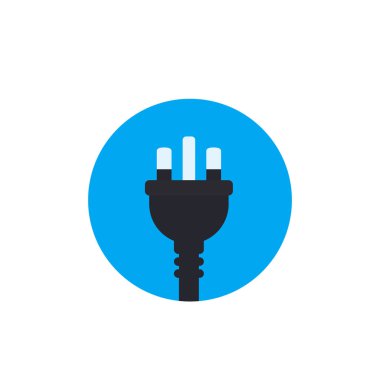 İngiltere'de elektrik fiş, vektör simgesi, düz stil