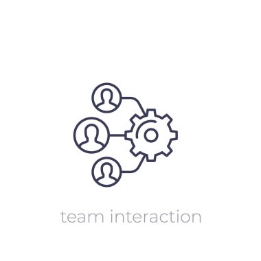 takım etkileşim, insan kaynakları, yönetim doğrusal simgesi
