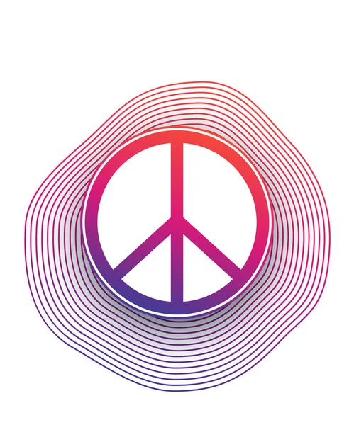 Signe de paix, affiche vectorielle, design moderne — Image vectorielle