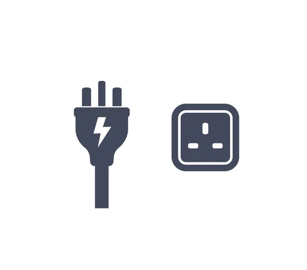 Konektor a zásuvka ikonu — Stockový vektor