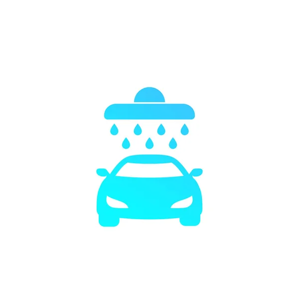 Servicio de lavado de coches icono vectorial aislado en blanco — Vector de stock
