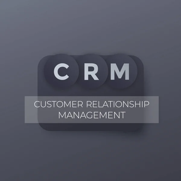 CRM, gestión de relaciones con los clientes, arte vectorial — Vector de stock