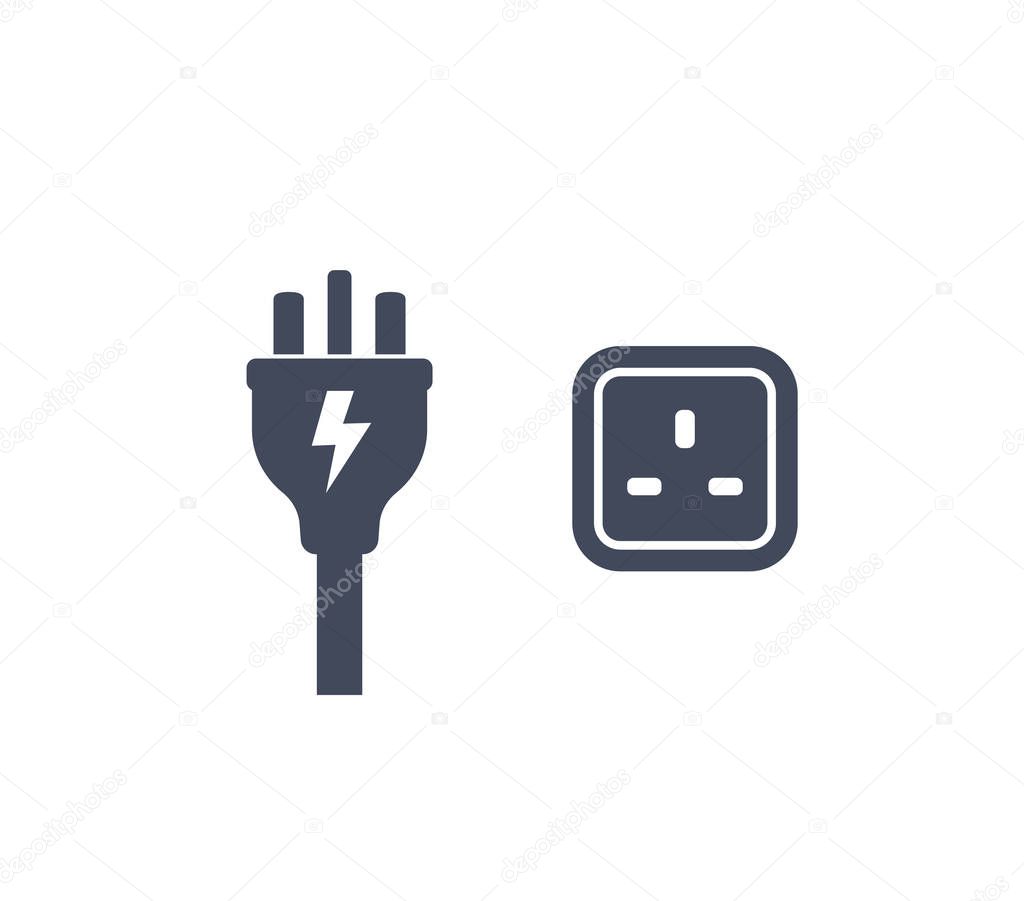 uk plug and socket icon