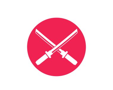 Katana, Japon kılıçları simge vektör