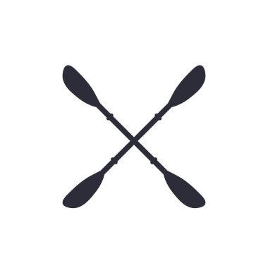 Kayak kürekleri beyaz, vektör