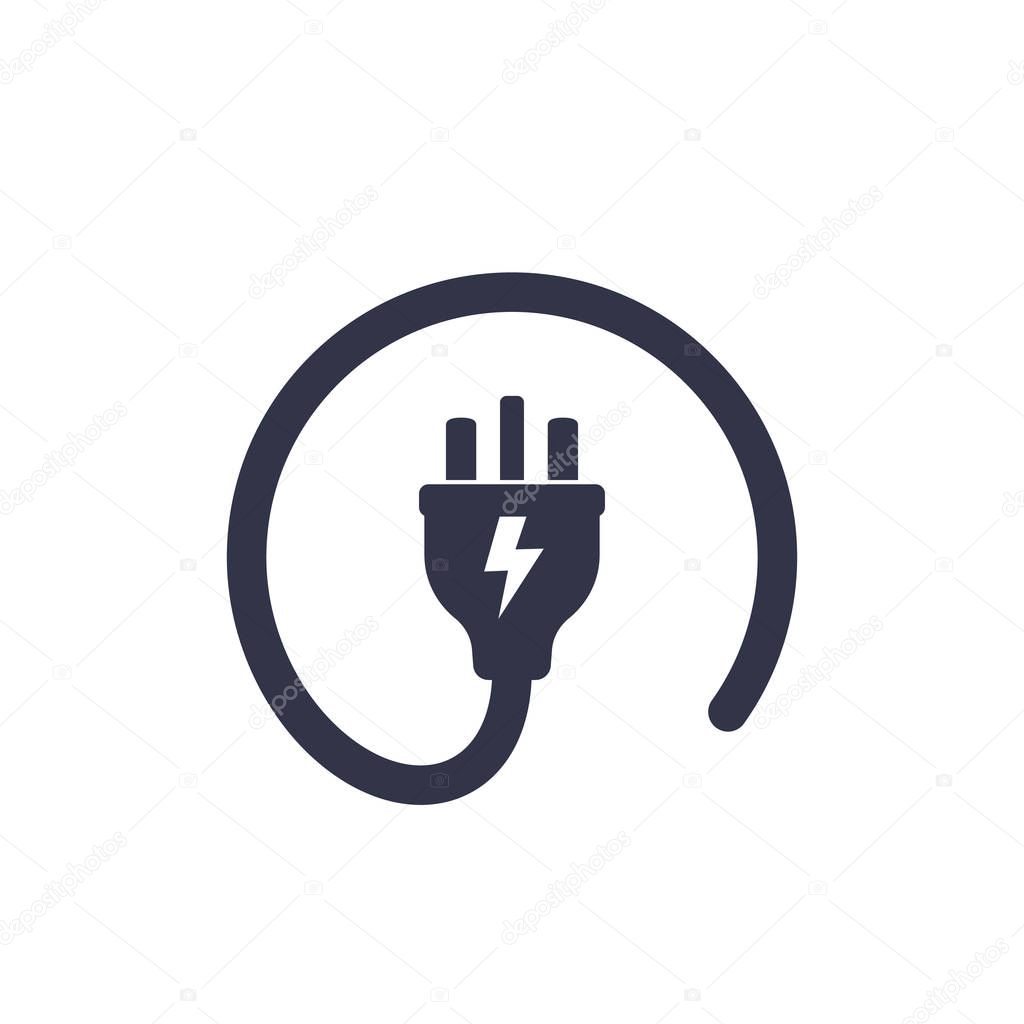 Uk electric plug icon, eps 10 file, easy to edit