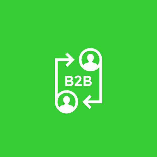 Marketing B2B, ikona vektoru obchodního konceptu — Stockový vektor