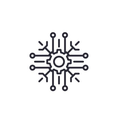 Teknik süreç hattı simgesi, teknoloji konsepti