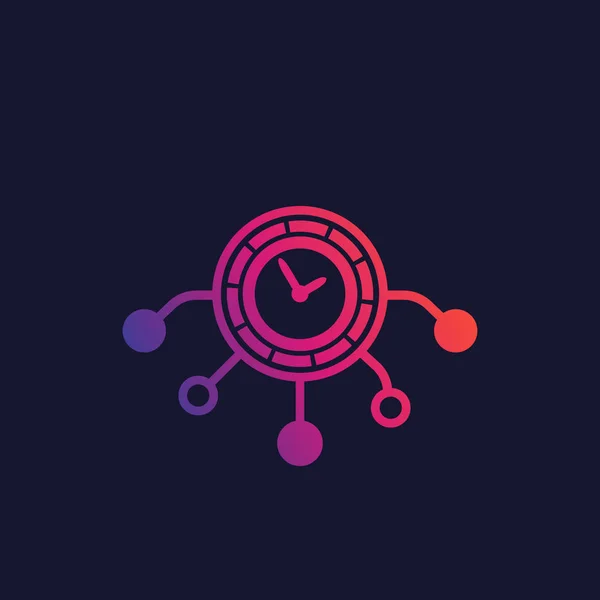 Zeitmanagement-Symbol, Vektor — Stockvektor