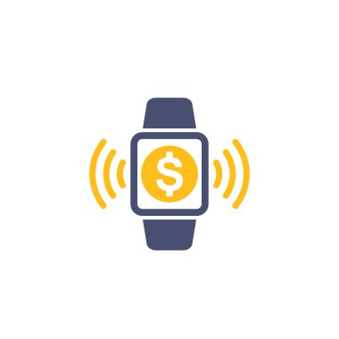 Akıllı saat, vektör simgesi ile temassız ödeme