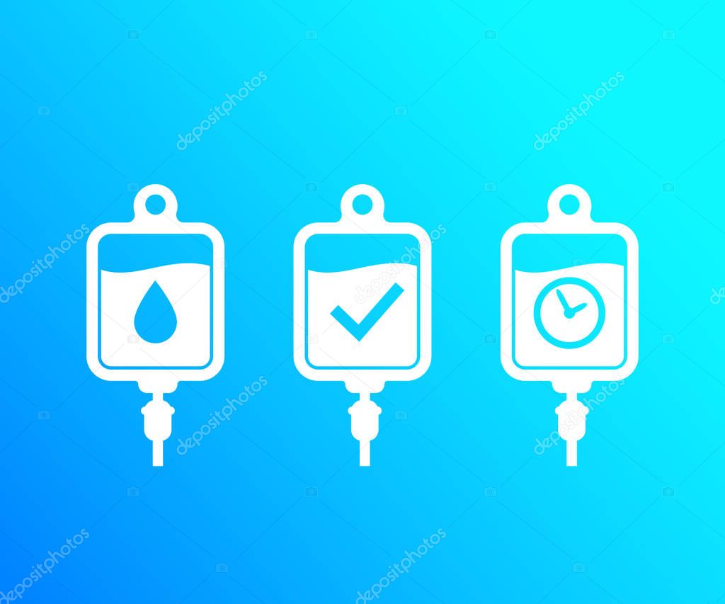 Iv bags, vector icons, eps 10 file, easy to edit