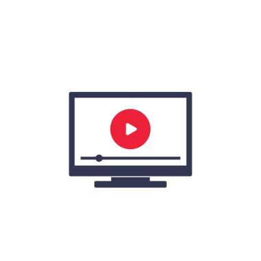 Akıllı tv, video streaming hizmeti simgesi