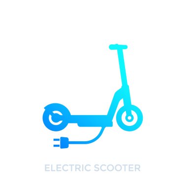kick scooter, elektrikli taşıma, vektör simgesi