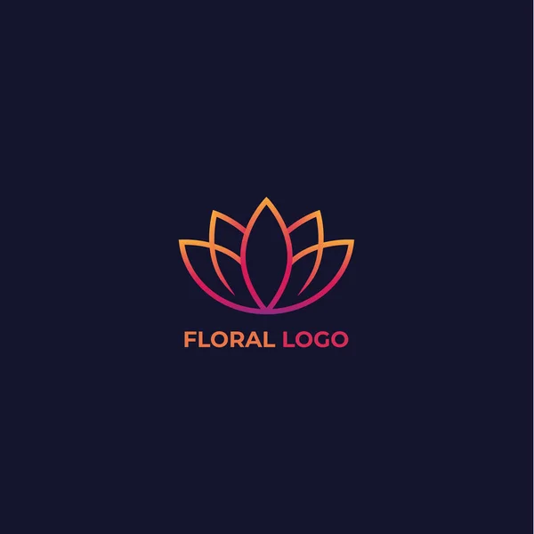 Lotus Vektor florales Logo — Stockvektor