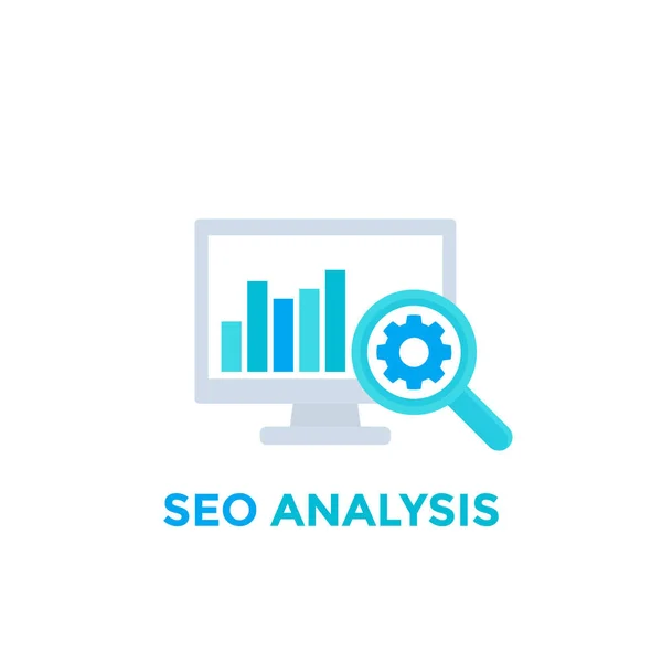 Web Analytics, SEO analýza, ikona — Stockový vektor