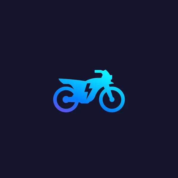 Vélo électrique, icône de vecteur de moto — Image vectorielle