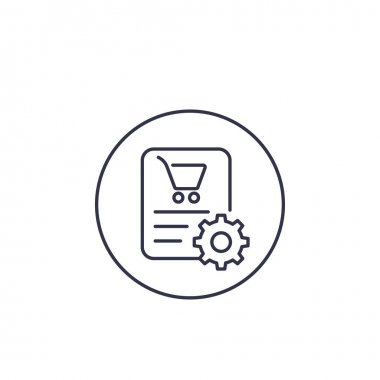 sipariş işleme hattı vektör simgesi