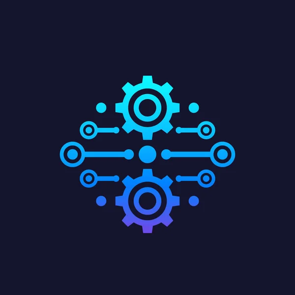 Integration, Automatisierungskonzeptvektor — Stockvektor