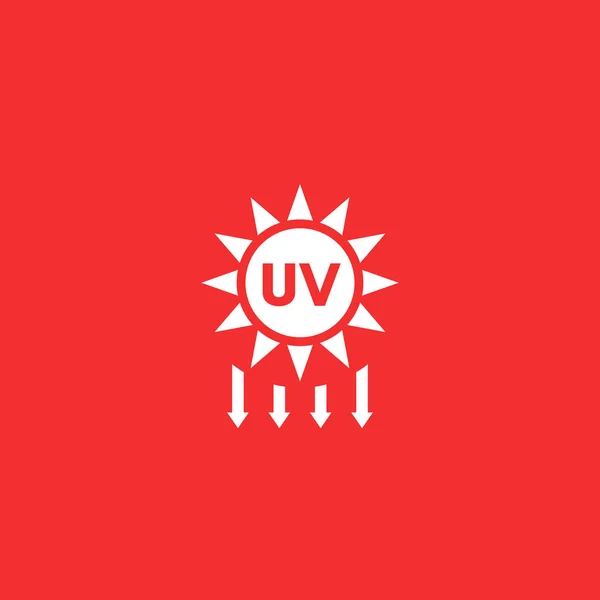 Radiación UV, icono del vector ultravioleta solar — Archivo Imágenes Vectoriales