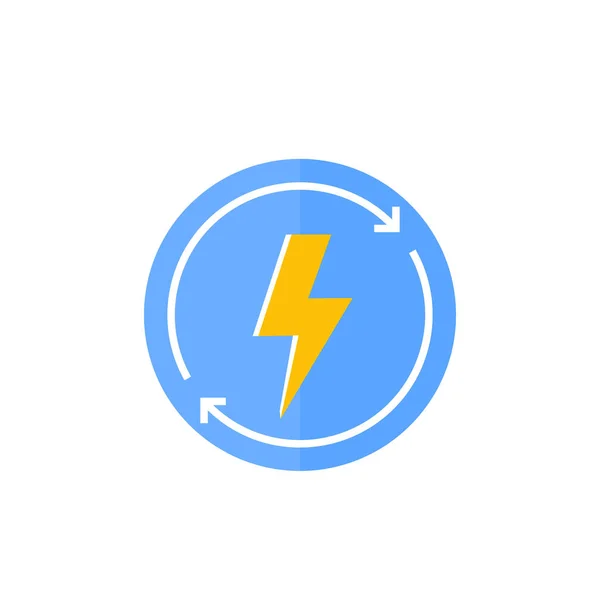 Recharging vector round icon — Stock Vector