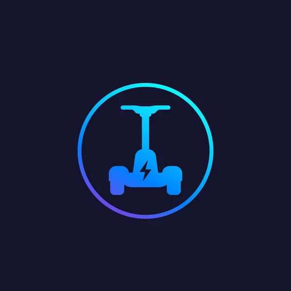 electric self-balancing scooter vector icon