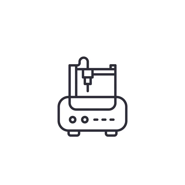 Fräsmaschine, cnc line icon — Stockvektor