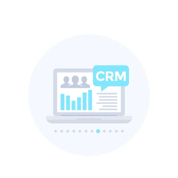 CRM-systeemsoftware vector illustratie — Stockvector