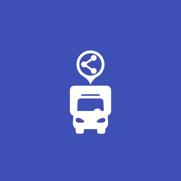 Lieferwagen teilen, LKW-Vektor-Symbol — Stockvektor