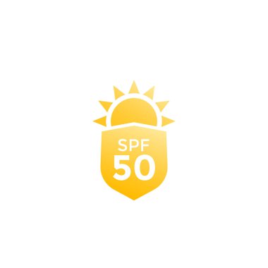 UV, güneş koruma SPF 50 vektör simgesi