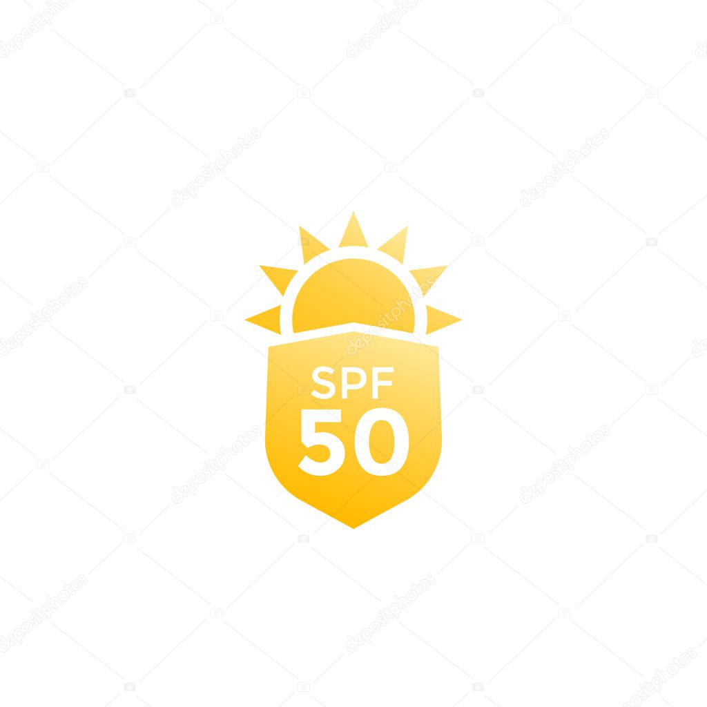 UV, sun protection SPF 50 vector icon, eps 10 file, easy to edit