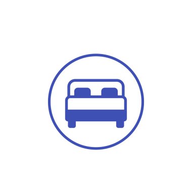 yatak odası, çift kişilik yatak simgesi