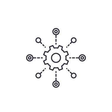 yazılım test otomasyon hattı vektör simgesi