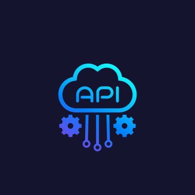 Cloud Api, yazılım tümleştirme vektör simgesi