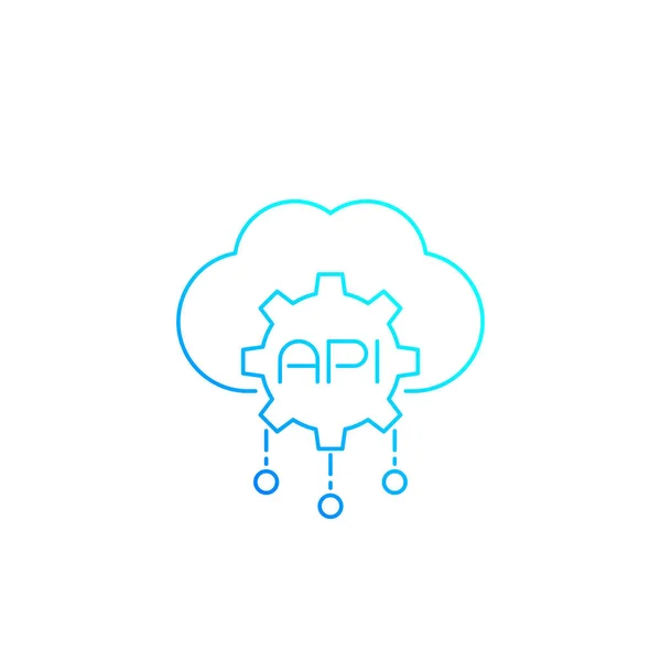 Cloud API-lijn pictogram — Stockvector