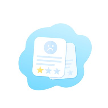 kötü değerlendirmeleri vektör simgesi