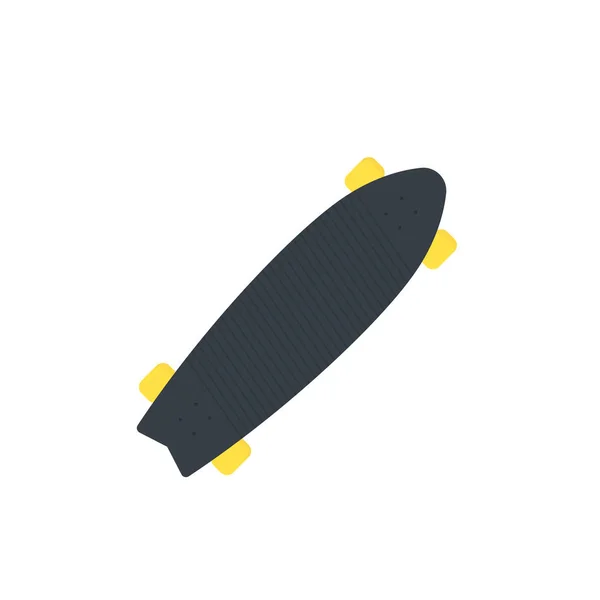 Longboard vue de dessus, illustration vectorielle — Image vectorielle