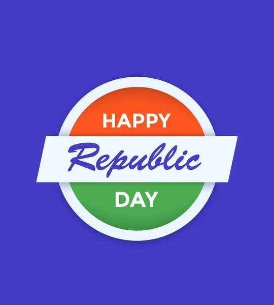 Feliz Día de la República India vector de cartel — Archivo Imágenes Vectoriales