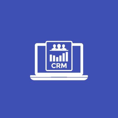 CRM sistem yazılımı vektör simgesi