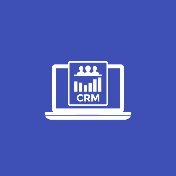 Icono de vector de software de sistema CRM — Vector de stock